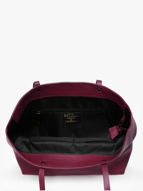 Schoudertas A4 Formaat Caviar Leder Milano Rood caviar CA19111N ander zicht 2